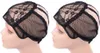 2 pcs/lot bonnets de perruque pour faire des perruques avec bande élastique sur le dos bonnets de perruque faciles à tisser avec plastique (noir M 22 pouces)