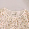 Women's Blouses Sweet French Floral Print Women Casual Tops Loose Wide CottonLinen Doll Shirt Mori Girl Summer Pullover Lady Cottage Blusa