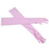 Пять пальцев перчатки мода длинная атласная оперная вечерняя вечеринка костюм перчатка черная белая розовая серая бежевая красный цвет