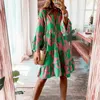 Abiti casual Abito da spiaggia Gonna a trapezio Oversize Dress-up Lunghezza al ginocchio Summer Midi Women Garment