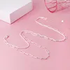 Kettingen Bedel 925 Sterling Zilver Klassieke Dubbele Geometrische Ketting Kettingen Voor Vrouwen Mode Ontwerper Partij Bruiloft Sieraden Vakantie Cadeau