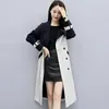 Women's Trench Coats Coat Womens 2023 Spring Autumn Slim Ladies Elegant Fashion Clothes Long Length Windbreaker Patchwork Causal W129