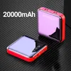 Banque de puissance 20000 mAh Portable charge Poverbank téléphone Mobile LED miroir arrière batterie externe batterie externe Powerbank