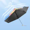 Paraguas Mini Pintura al óleo Paraguas A prueba de viento Protección anti-UV 5 Paraguas plegable Viaje portátil Lluvia Mujeres Paraguas Bolsillo Niños 230508