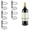 Jewelry Pouches Wine Wall Holder 6 Pack Mounted Rack Metal Bottle Display For Storage Theme Decor