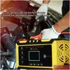 Annan Auto Electronics 140W Car Battery Charger 12V 8A/24V 4A Portable USB Mobil Charging Booster Clipon Power Accessories Drop Del Dhmoq