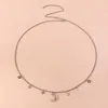 Chaînes de ventre Charmes mignons Étoiles Lune Pendentifs Chaîne de taille pour les femmes Style simple Chaîne de corps Summber Beach Taille Bijoux Accessoires Ceinture Z0508