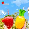 500ml Summer Cute Fruit Shape Strawberry Pineapple Water Cup Cartoon Straw Water Bottle Fruit Shape Portable Kids/Girl/Adult