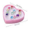 Adjustable Children Cartoon Rings Candy Flower Animal Bow Shape Ring Set Mix Finger Jewellery Rings Kid Girls Toys Random Color