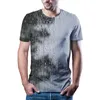 Herr t-skjortor 2023 Summer Mirror Rain Drop Sad Lonely T-shirt Casual Original House Märke Kort ärmskjorta