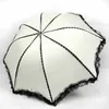 Şemsiye UV Koruma Şemsiyesi Rüzgar Geçirmez Katlanır Plaj Şemsiyesi Güzel Tasarımcı Kadınlar Vintage Lolita Guarda Chuvas Yağmur Dişli WSW25XP 230508