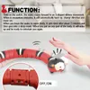 Toys Smart Sensing Snake Cat Toys Automatic Eletronic Interactive Snake USB Laddar katttillbehör för husdjursspelspel