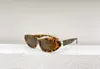 Crystal Yellow Brown Cat Eye Solglasögon Kvinnor Summer Fashion Glasses Gafas de Sol Designers Solglasögon Shades Occhiali Da Sole UV400 Egyar With Box