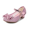 Flat Shoes 2023 Spring Girls Sandals Дети на высоких каблуках