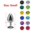 Anal Toys 3 Size Metal Anal Sex Toys Butt Plug Stainless Steel Crystal Prostate Massage Dildos BDSM Toys for Women Men Gay Adult Products 230508