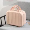 Sacs de rangement bagages portables 14 pouces petit étui à cosmétiques couleur bonbon valise fraîche sac pour femme solide unisexe Polyester