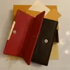 Echtes Leder-Einzelreißverschluss-Geldbörse Klassische Designer-Geldbörse für Damen, braune Damen-Geldbörse, mehrfarbig, Geldbörse, Kartenhalter mit Original-Box-Taschen