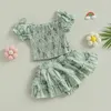 Roupas conjuntos de roupas mababy 9m-3y criança infantil infantil garotas roupas roupas de verão tampas florais tops buffles saias d06