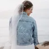 Vestes pour femmes Déclaration personnalisée Denim Veste nuptiale Nom personnalisé Détails Détail