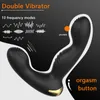 Анальные игрушки Gelugee Anal Plug Vibrator Prostate Massager Silicone Sex Toys для мужчин Butt Bult с беспроводной пультой 10 режимов гей сексуальный продукт 230508