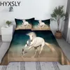 Set Horse Animal Bed Sheet Set 3D Printed Polyester Bed Flat Sheet With Pudow Case 2/3st Boy Bed Linen Custom Design No Depet Cover