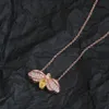 Rose Gold Sain Link Zwierzęcowe naszyjniki dla dzieci Teen dziewczyny Kobiety mama córka miłośnicy projektanta biżuterii diament unisex przyjęcie świąteczne ślubne prezenty urodzinowe urodziny