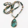 Collares pendientes RH moda Boho joyería piedras naturales con Semi mujeres Bohemia collar regalo Dropship 230506