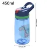 New 450ml Kids Water Bottle with Straw Bpa Free Children Drinking Kettle Healthy Plastic Portable School Cup Botella De Agua Gourde