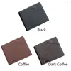 Wallets Portable Horizontal Daily Fashion Card Holder Three Fold Soft Large Capacity Short Type Men Wallet Travel Coin Purse PU Leather