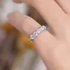 솔리테어 링 kuololit 1.5ct 585 14k 10k 여성을위한 화이트 골드 반지 라운드 OEC 화려한 솔리테어 풀 웨딩 럭셔리 밴드 230506