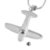 Pendentif Colliers Avion Crémation Collier Avion Cendres Urne En Acier Inoxydable Porte-Cendres Cou Chaîne Hommes Souvenir Mémorial Bijoux