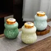 Storage Bottles European Ceramic Jar Creative Relief Decor Scented Tea Jars Living Room Desktop Candy Organizer Modern Home Decoration