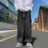 Heren jeans lading jeans heren trekrent flodderige tieners Japanse retro denim broek hiphop ontwerp grote zakken knappe deuken unisex casual z0508