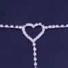 Correios de barriga Chain Chain Rhinestone Heart Leg Jewelry for Women Shining Crystal Thels Chaist Chain Arnen Body Accessories Sexy Moda Item Z0508