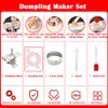 Moules de cuisson Chef Dumpling Maker Machine Ménage Double Tête Automatique Dumpling Maker Moule Rapide Dumpling Empanadas Pierogi Maker Outils 230506