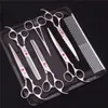 Hair Scissors 7" Professional Pet Dog Scissors Stainless Steel Thinning Cutting Shears Dogs Cats Grooming Scissors Hair Trimming Tools Z3003 230508