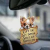 Interior Decorations Cat Lover Get In Sit Down Shut Up Hang On Car Hanging Ornament Home Door Crafts Drop Delivery Mobiles Motorcycl Dhwsl