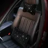 Coussins de siège strass voiture cou oreiller doux en peluche cristal Auto appui-tête taille soutien couverture intérieur accessoires