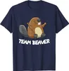 Men's T-Shirts Team Beaver Funny Beaver T-Shirt Cartoon Animal T Shirts Oversized T Shirt Cotton Daily Four Seasons Tees Mens T Shirts 230508