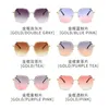 男性と女性のための豪華なファッションデザイナーサングラス眼鏡屋外シェードメタルフレームファッションクラシックレディサングラス鏡6色