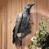 Objetos decorativos Figuras Fake Raven Resin estátua Bird Bird Crow Sculpture Outdoor Crows Halloween Decor criativo para o jardim Decoração de animais 230508