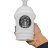 8 inç Starbucks fincan cam bongs nargile su boruları dab teçhizatlar ve yağ brülör cam borular bongs Sigara Aksesuarları Siyah Kalın Su Bongs Duman için