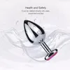 Anal Toys steel Couples Games Metal stainless Anal Butt Plug Crystal Holle Kitty Cat Face Bead Masturbador Sex Toys for MenWomen 230508