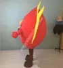 Tamaño adulto rojo gran fuego disfraces de mascota tema de dibujos animados vestido de lujo mascota de la escuela secundaria ropa publicitaria