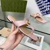 2023-Women's Blondie Flip Flops Slides Slides Slipters Sandals Mules Flattie Flat Heels Square Toe Luxury Designer