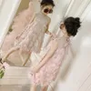 Girl's Dresses Summer Girls Dress Princess Style Back Bow Feather Chiffon Mesh Teens For 5 7 9 11 13 Years Big Children Clothing 230508