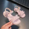 Sandalen kinderen meisjes sandalen zomer zoete wind prinses kanten parelschoenen kinderen strandschoenen