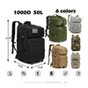 Backpacking Packs 50L 1000D Nylon Waterproof Treking Fishing Hunting Bag Ryggsäck Utomhus Militära ryggsäckar Taktisk sportcamping Vandring P230508