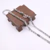Catene Fine Pure S925 Sterling Silver Chain Women Men 6mm Cable Link Square Figure Bead Necklace