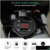 Other Auto Electronics Dual Usb Motorcycle Cigarette Lighter Car Adapter Voltage 3.1A 1224V For Truck Atv Boat Drop Delivery Mobiles Dhmix